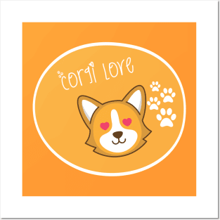 Corgi found his love Posters and Art